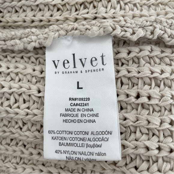 VELVET Terrah Open Front Cardigan L Putty - Picture 5 of 7